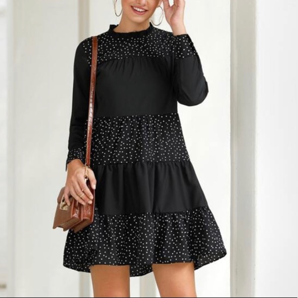 Black/white polka dot dress/NEW/NVR WORN!